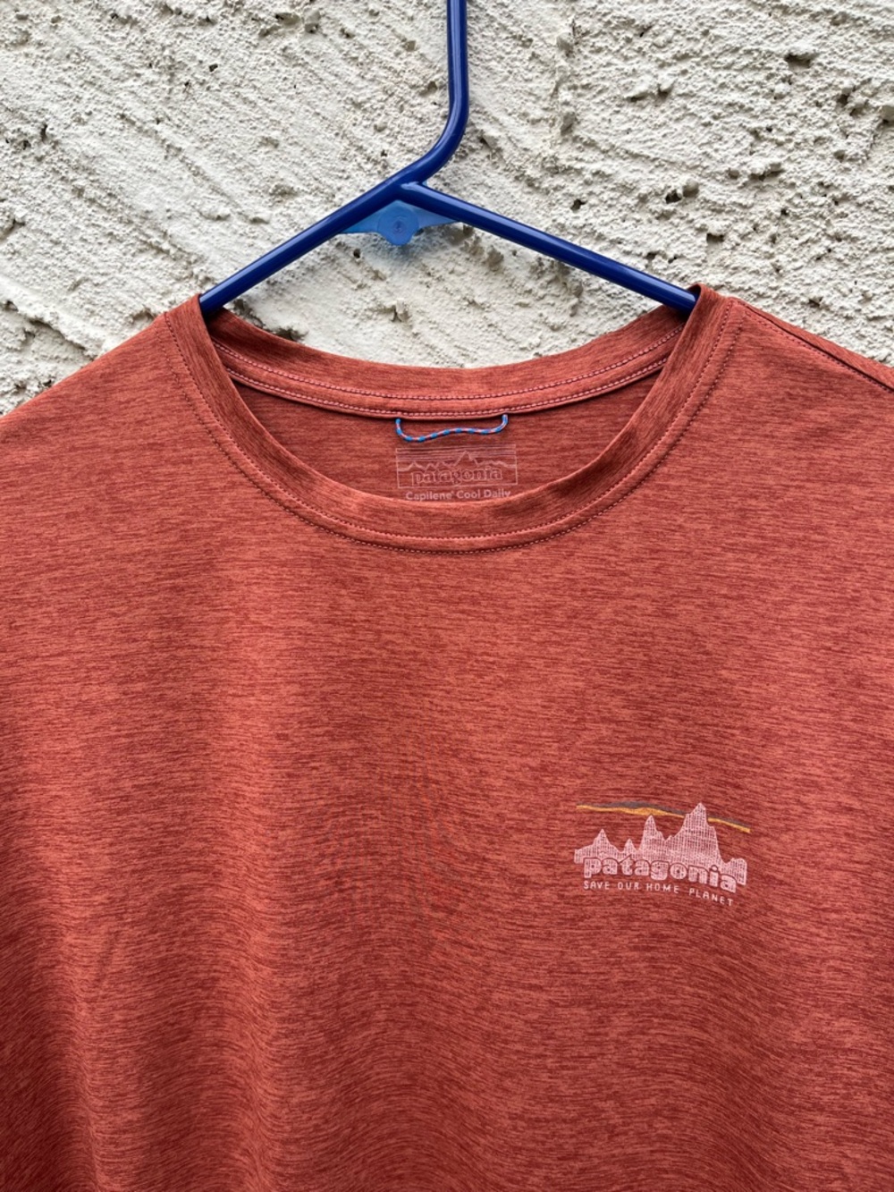 Patagonia Capilene Cool Daily Hiking Biking Trail Shirt Burnt Orange Size Large